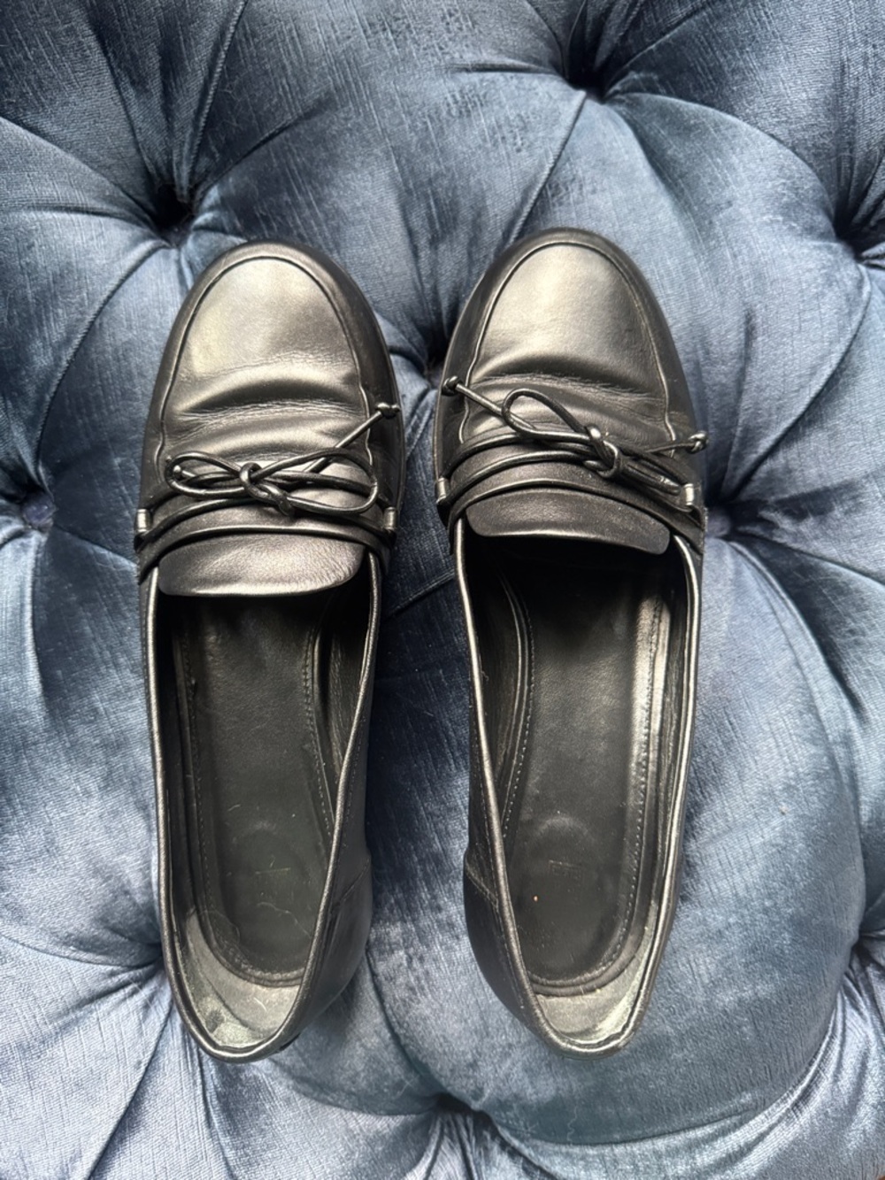 Toteme Classic Black Leather Loafers